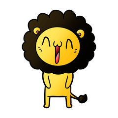 happy cartoon lion
