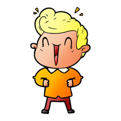 Obraz premium cartoon excited man