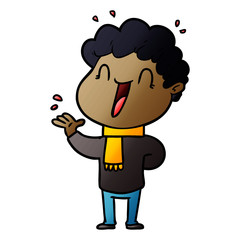 cartoon happy man