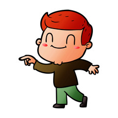 cartoon friendly man