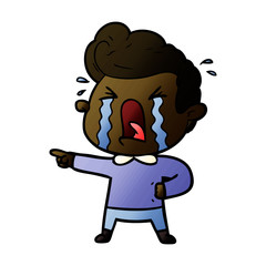 cartoon crying man