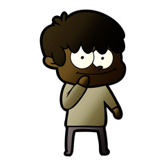 happy cartoon man