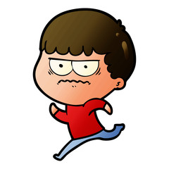 cartoon annoyed man
