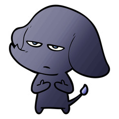 annoyed cartoon elephant