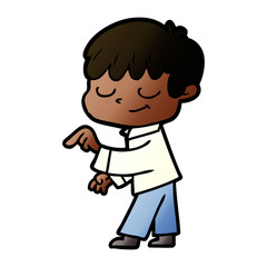 Obraz premium cartoon happy boy