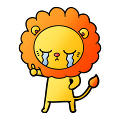 crying cartoon lion