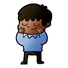 cartoon happy boy