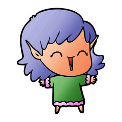 cartoon elf girl