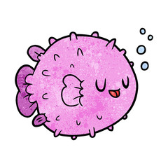 cartoon blowfish