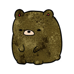 cute cartoon sad bear