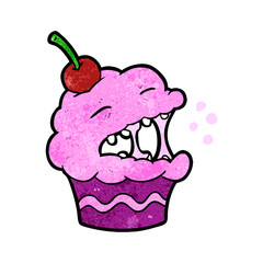 funny cartoon cupcake