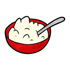 cartoon bowl of porridge