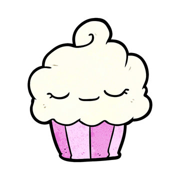 funny cartoon cupcake