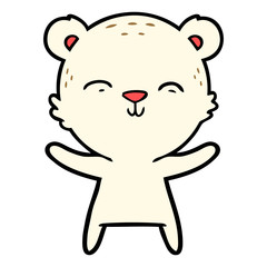 Obraz premium happy cartoon polar bear