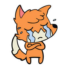 crying fox cartoon