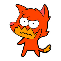 cartoon annoyed fox