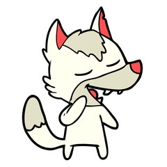 cartoon wolf laughing