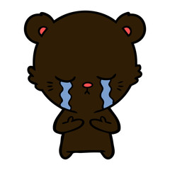 crying cartoon bear