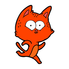 cartoon cat running