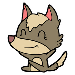 friendly cartoon wolf