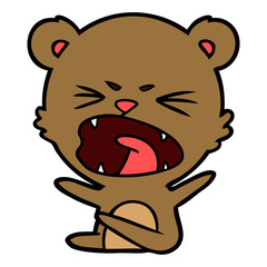 angry cartoon bear