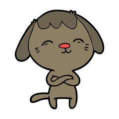happy cartoon dog