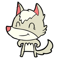 friendly cartoon wolf