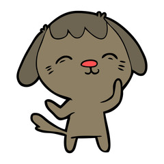 happy cartoon dog