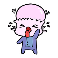 disgusted cartoon alien