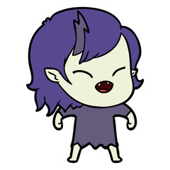 cartoon laughing vampire girl