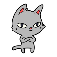 cartoon cat staring