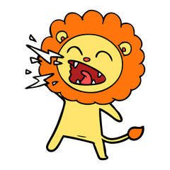 cartoon roaring lion