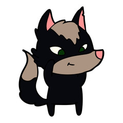 friendly cartoon wolf