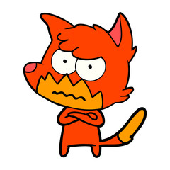 cartoon annoyed fox