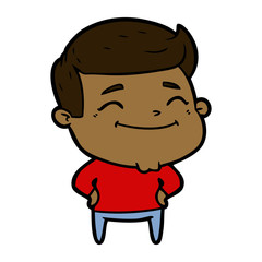 happy cartoon man