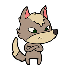 Obraz premium friendly cartoon wolf