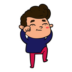 happy cartoon man