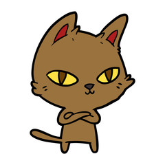 cartoon cat staring