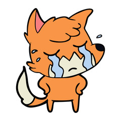 crying fox cartoon
