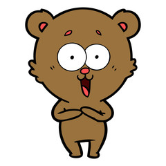 Fototapeta premium laughing teddy bear cartoon