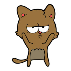 bored cartoon cat