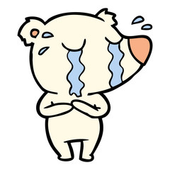 cartoon crying polar bear