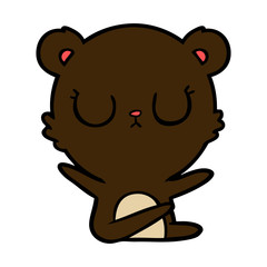 Fototapeta premium peaceful cartoon bear