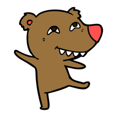 cartoon bear dancing