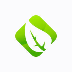 leaf green logo design