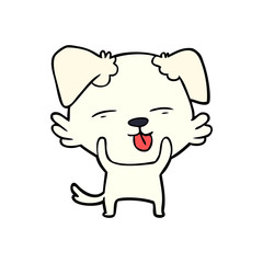 cartoon dog sticking out tongue