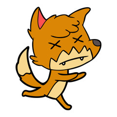 cartoon dead fox