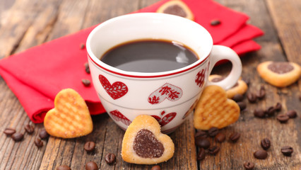 coffee cup and cookies