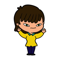 Fototapeta premium cartoon woman