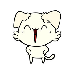 happy little dog cartoon